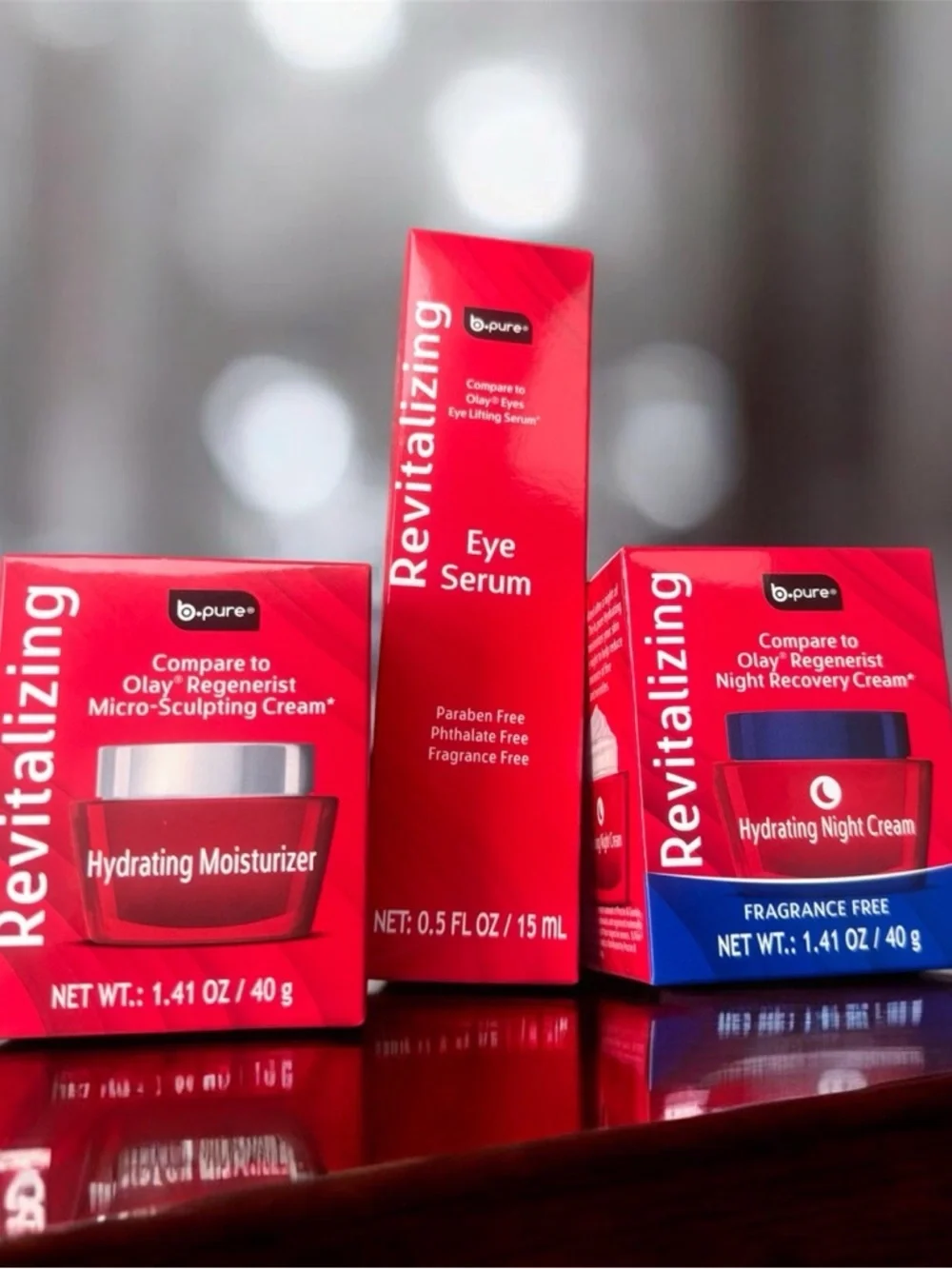 Revitalizing Hydrating Eye Serum & Cream Set - Red